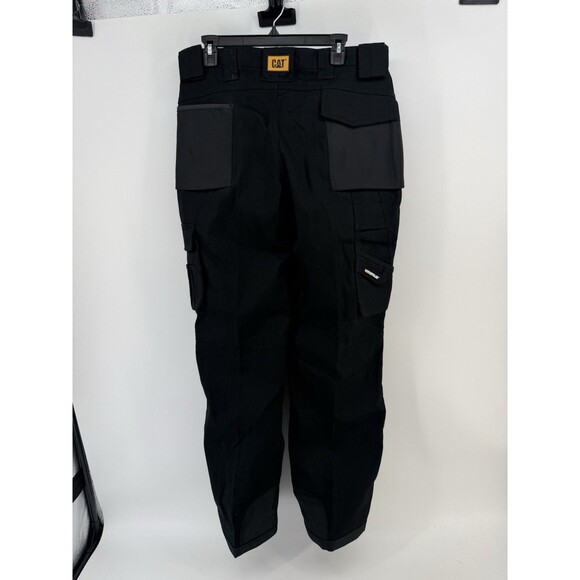 Caterpillar Work Pants Mens 34x34 Black Utility Cargo CAT Trademark C172 Pants - Picture 3 of 15